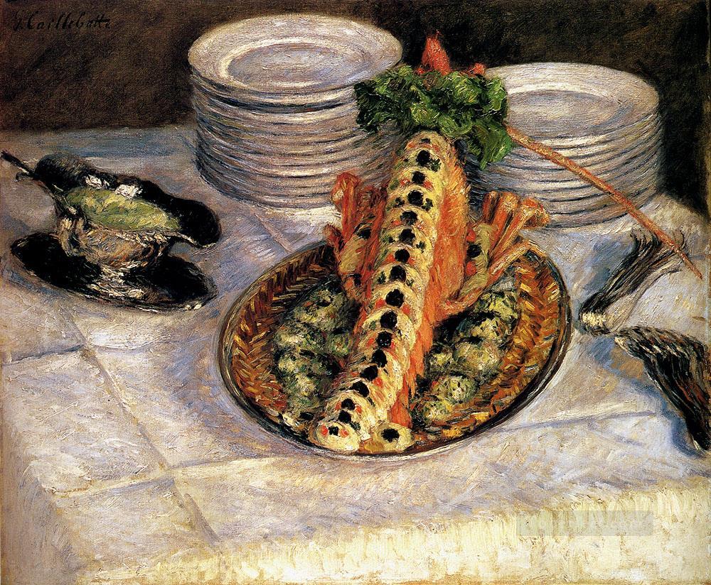 Still Life With Crayfish Impressionists Gustave Caillebotte Oil Paintings